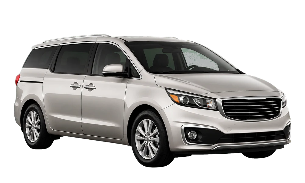 Stříbrný americký rodinný minivan